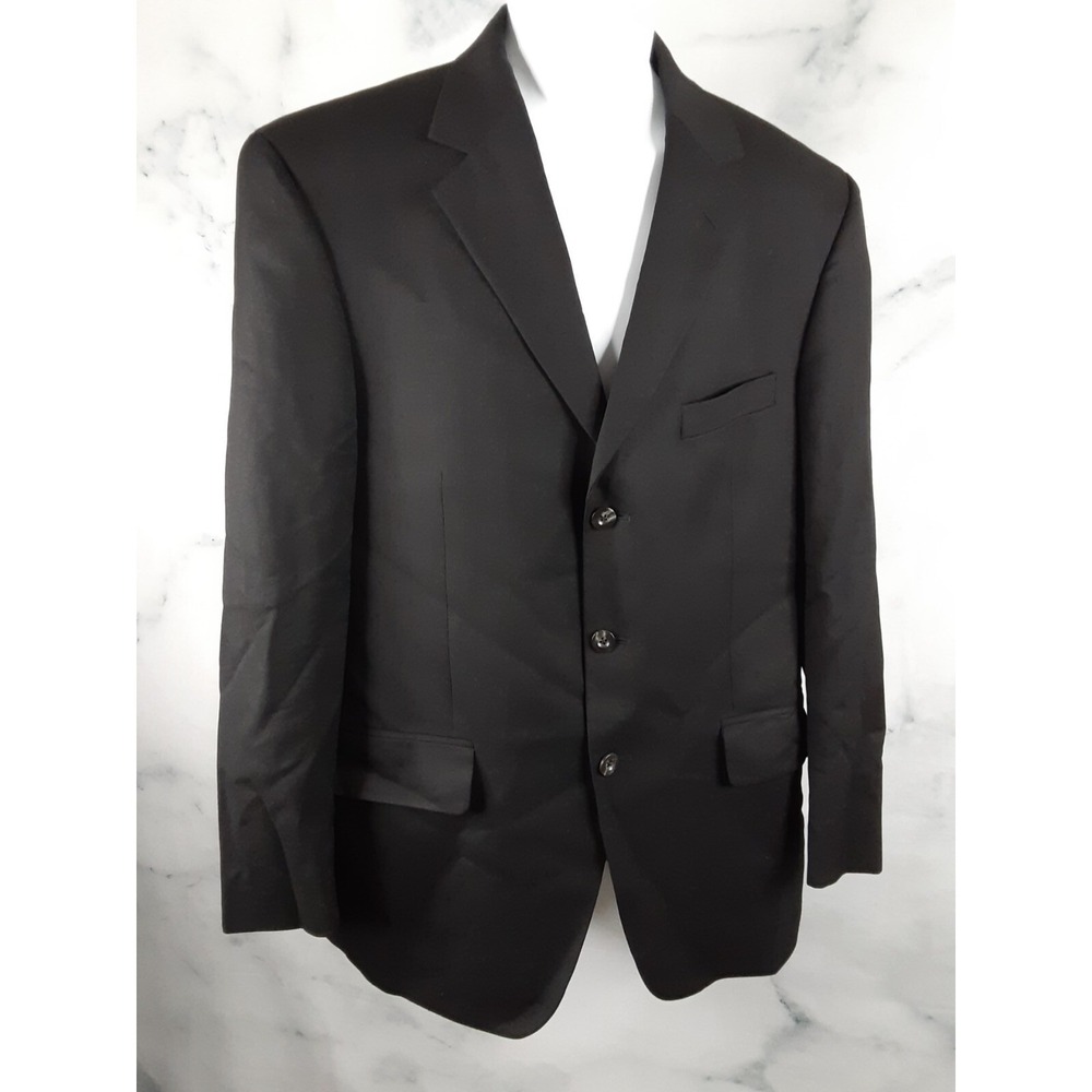 ING LORO PIANA  and Citaly Mens Black Sport Coat Mens 42RG Blazer Jacket